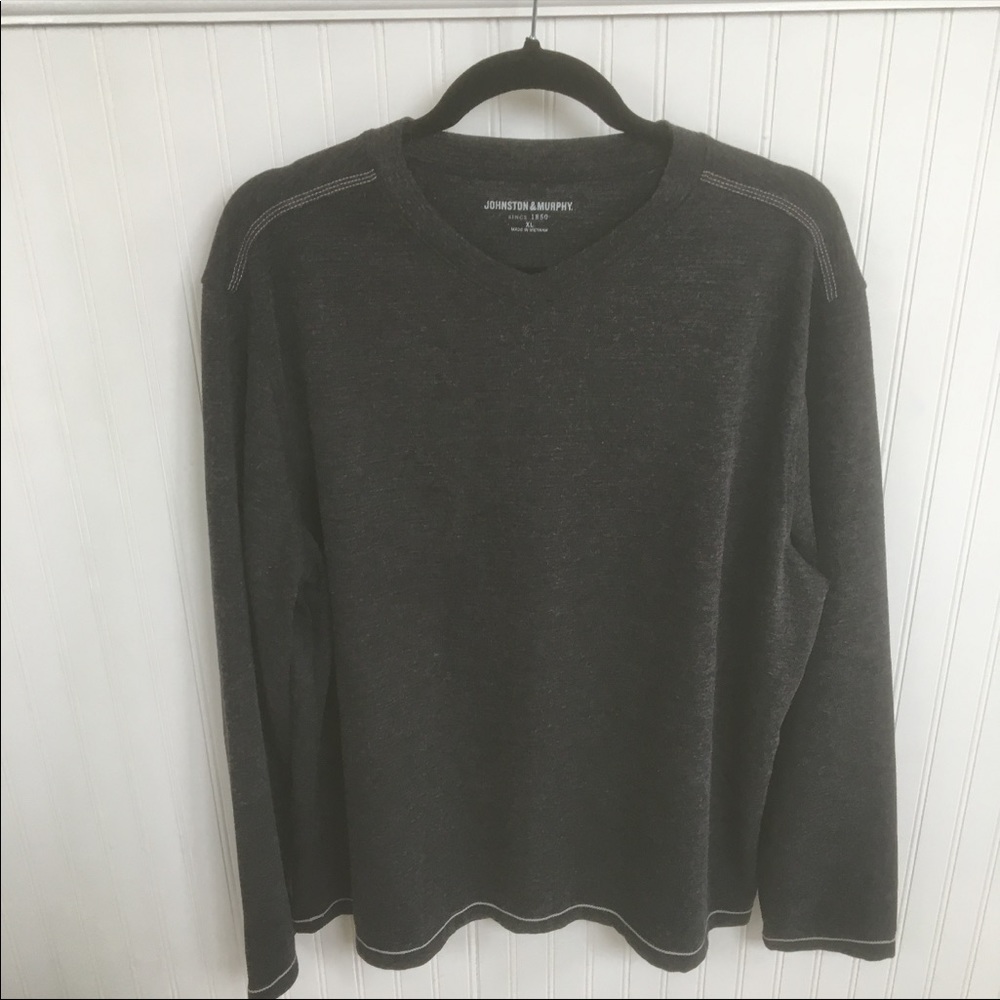 BLACK JOHNSON & MURPHY LONG SLEEVE TEE SHIRT / MENS XL